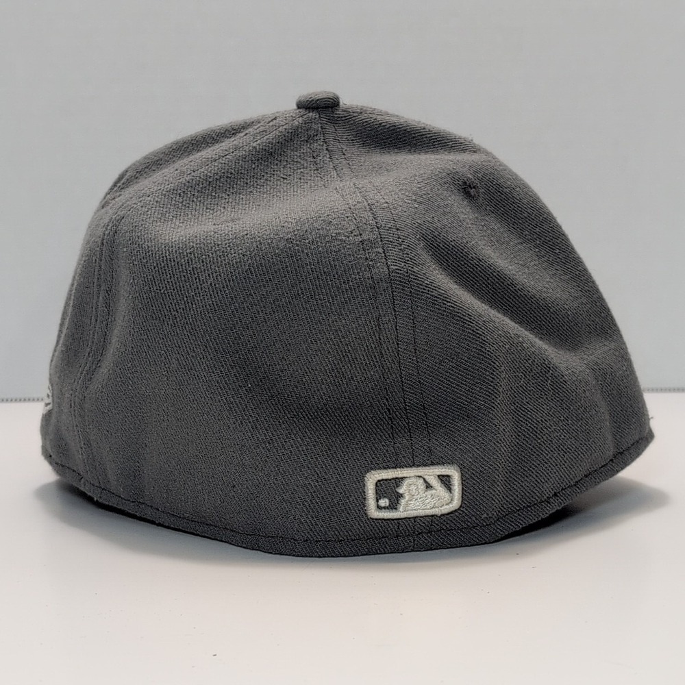 Miami Marlins New Era‎ 59FIFTY Gray Basebat Players Hat Men's 7 5/8 Cap Florida - Picture 4 of 6